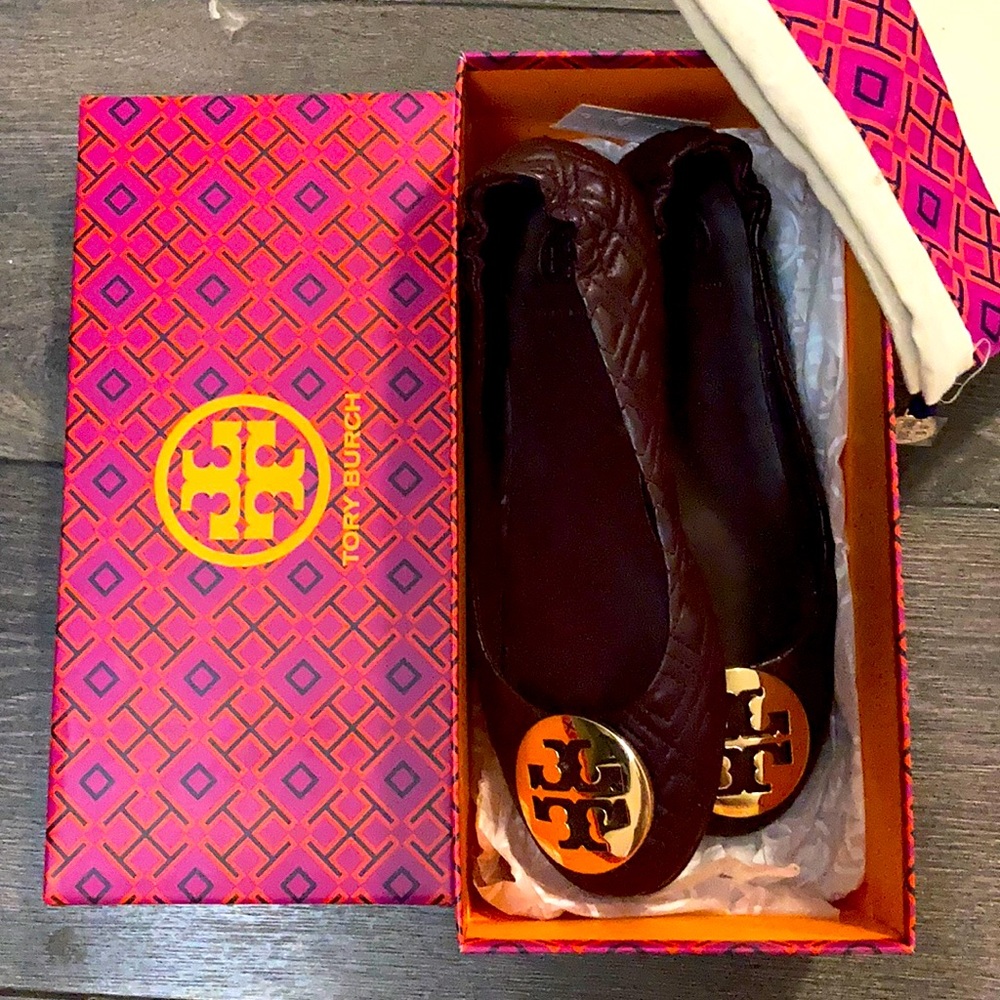Tory Burch quilted Minnie flat